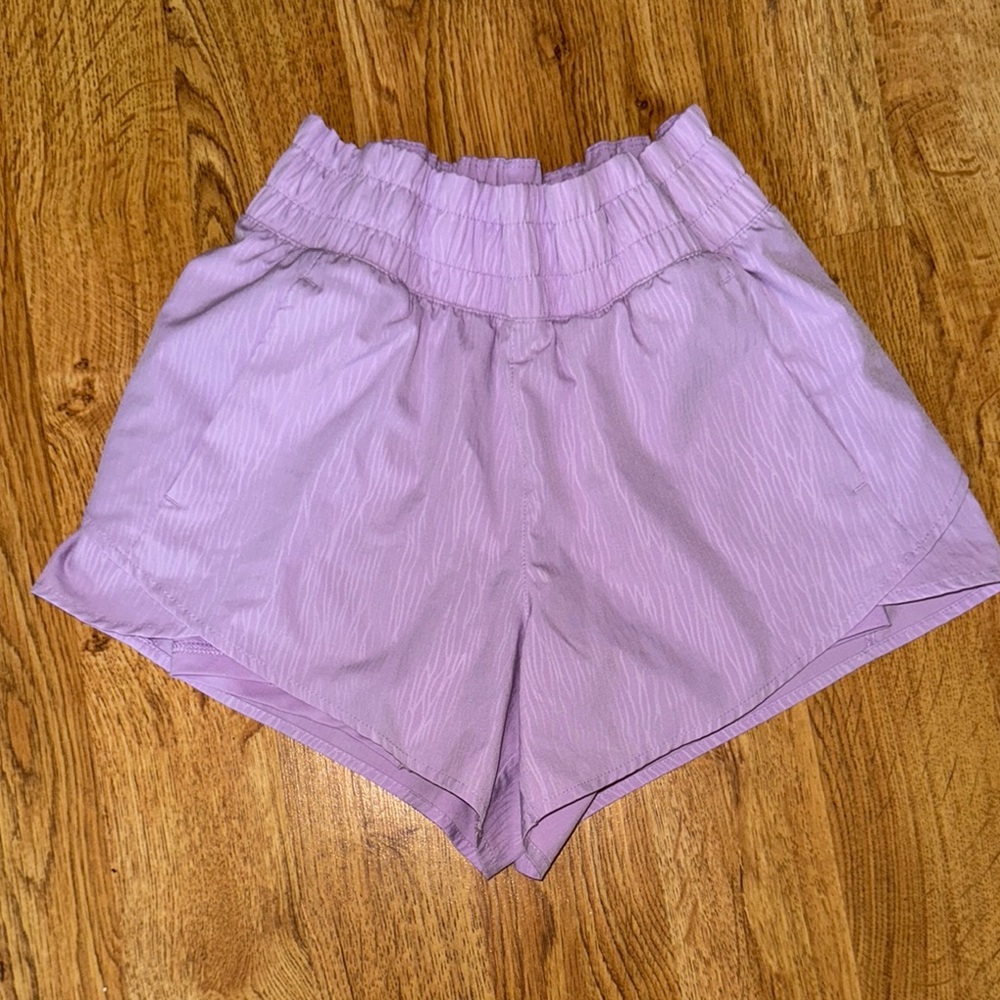 Avia Purple High Waist Shorts Lightweight and Relaxed